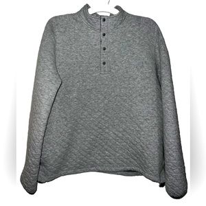 RHONE Gray Quilted Sweatshirt